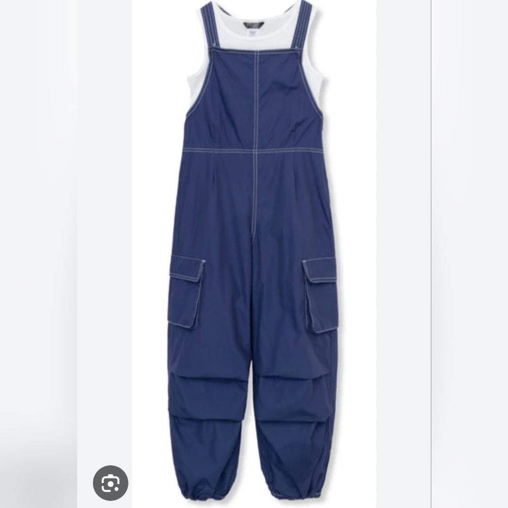 Navy Kids Overalls with Pockets